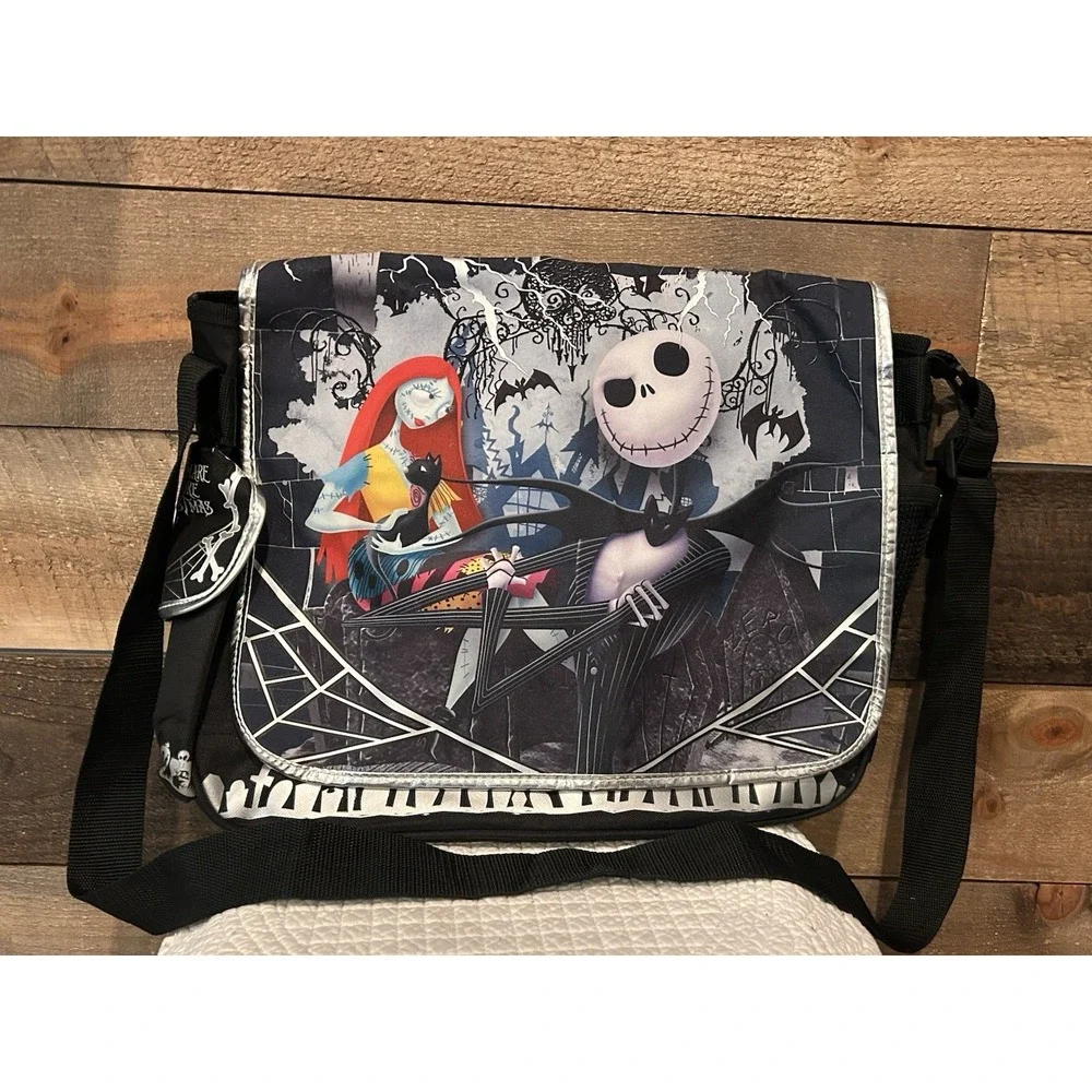 Disney Nightmare Before Christmas Jack Skellington Sally Messenger Laptop Bag